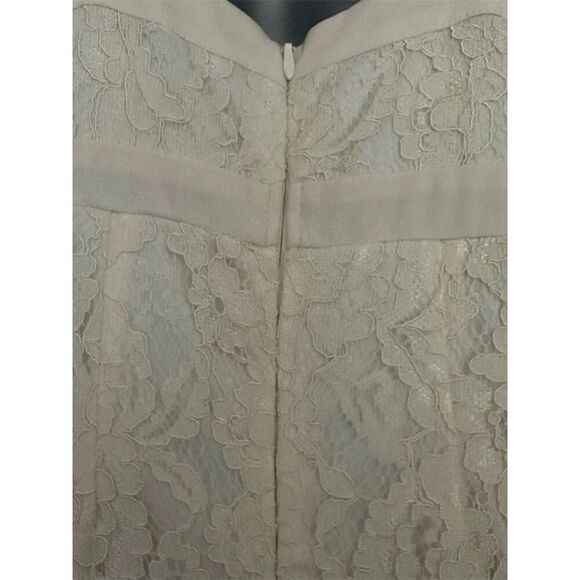 Lulus Women's Ivory Lace Maxi Dress Size M Formal Sleeveless V-Neck - Picture 4 of 7